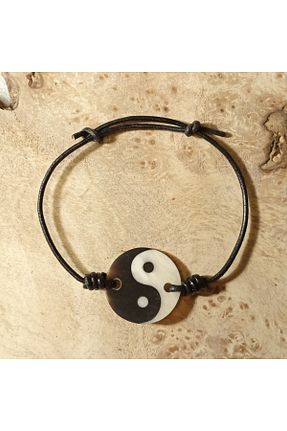 دستبند جواهر رنگی زنانه چرم خالص Home - کد 811173339