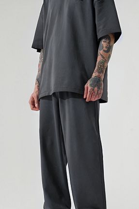 ست لباس راحتی طوسی مردانه ساده CMZ COLLECTİON - کد 810629607