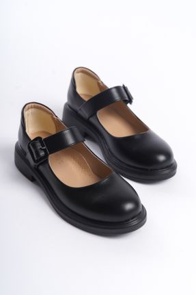 کفش کلاسیک مشکی زنانه چرم مصنوعی پاشنه کوتاه ( 4 - 1 cm ) پاشنه ضخیم کد 811031282