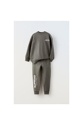 ست بالاتنه و پائین تنه طوسی بچه گانه بافتنی 3E1D Store - کد 811063781