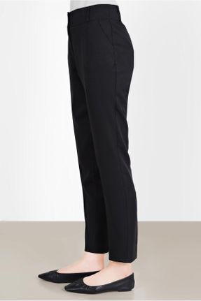 شلوار مشکی زنانه بلند فاق نرمال پاچه لوله ای کد 804944527