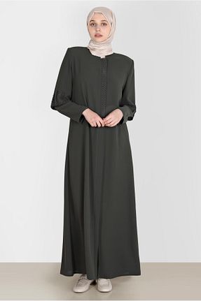 مانتو بلند حجاب خاکی زنانه Alvina - کد 805950962