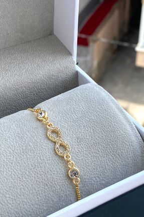 دستبند استیل طلائی زنانه فولاد ( استیل ) کد 810681676