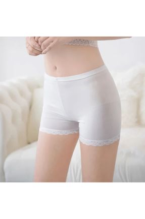 دامن سفید زنانه پنبه (نخی) ساق شلواری کد 810681362