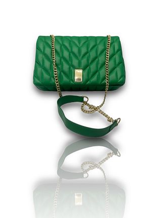 کیف دوشی سبز زنانه چرم مصنوعی biggbag - کد 764154381