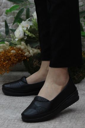 کفش کلاسیک مشکی زنانه چرم مصنوعی پاشنه کوتاه ( 4 - 1 cm ) پاشنه ساده کد 810869339