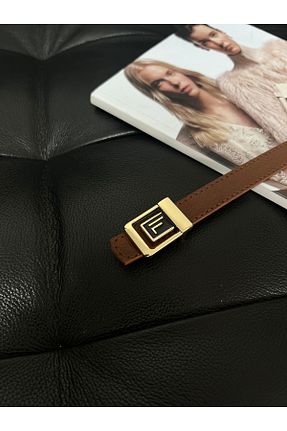 کمربند قهوه ای زنانه چرم مصنوعی Fiori - کد 810874645