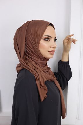 شال قهوه ای زنانه ویسکون کد 810887716