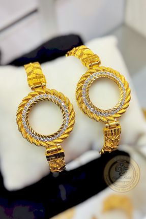 دستبند جواهر طلائی زنانه کد 810883376
