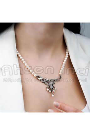 گردنبند مروارید سفید مروارید آب شیرین Ahsen - کد 105741221