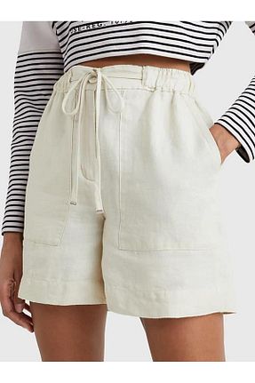 شلوارک و برمودا بژ زنانه Relaxed Tommy Hilfiger - کد 713374652