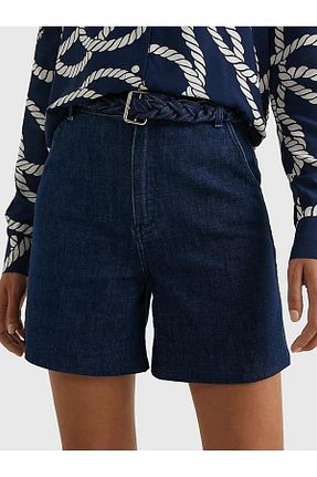 شلوارک و برمودا آبی زنانه پنبه ای Tommy Hilfiger - کد 670630258