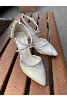 کفش مجلسی سفید زنانه پاشنه متوسط ( 5 - 9 cm ) پاشنه ضخیم کد 811069134