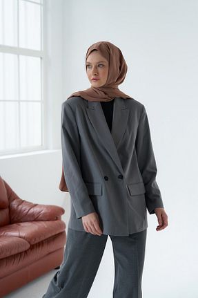 شال قهوه ای زنانه Medine İpeği Modakaşmir - کد 811121282