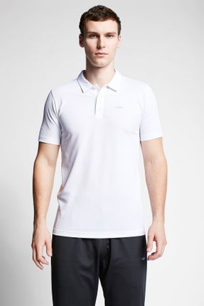 تی شرت سفید مردانه فرم فیت یقه پولو کد 736999744