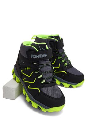 بوت / نیم بوت طوسی بچه گانه چرم مصنوعی Tonny Black - کد 812041881