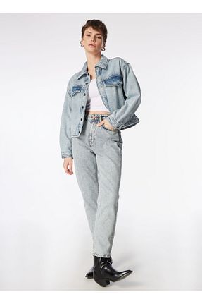شلوار جین سرمه ای زنانه پاچه گشاد Lee Cooper - کد 811234732