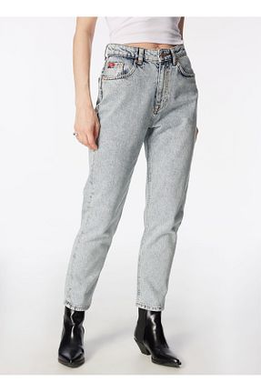 شلوار جین سرمه ای زنانه پاچه گشاد Lee Cooper - کد 811234732