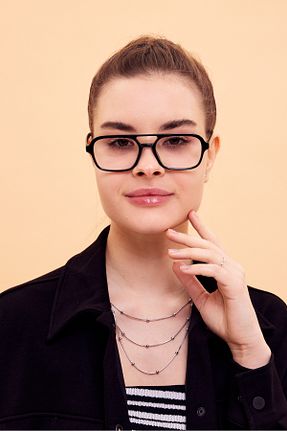 عینک محافظ نور آبی مشکی زنانه پلاستیک Nilu Moda - کد 779477557
