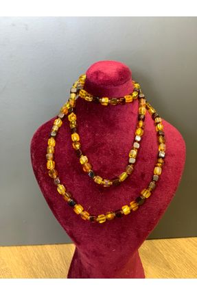 گردنبند جواهر زرد زنانه کد 198105906