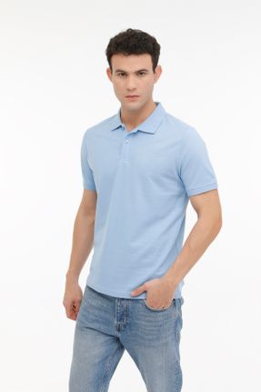 تی شرت آبی مردانه رگولار یقه گرد تکی کد 811860886