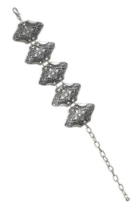 دستبند جواهر زنانه روکش نقره کد 6392518
