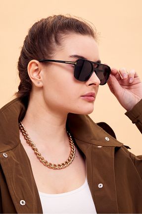 عینک آفتابی مشکی زنانه UV400 Nilu Moda - کد 778774376