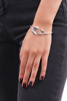 دستبند جواهر زنانه روکش نقره کد 6392551