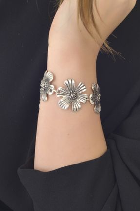 دستبند جواهر زنانه روکش نقره کد 6392517