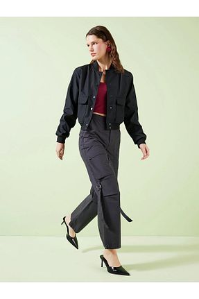 شلوار طوسی زنانه پنبه ای LC Waikiki - کد 811724058