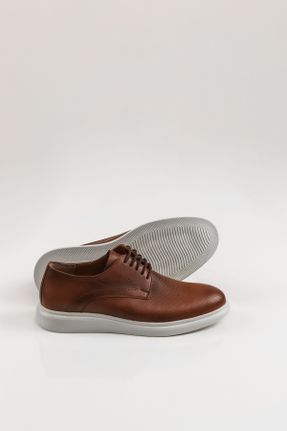 کفش کلاسیک قهوه ای مردانه چرم طبیعی پاشنه کوتاه ( 4 - 1 cm ) پاشنه ساده کد 811800171