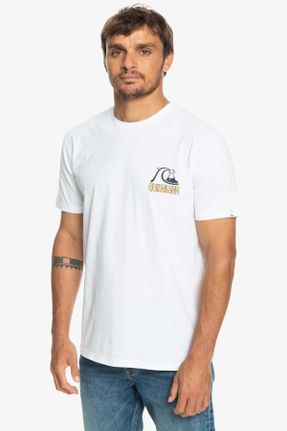 تی شرت سفید مردانه رگولار یقه گرد پنبه (نخی) کد 677163144
