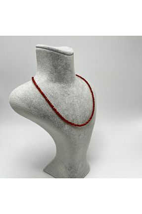 گردنبند نقره قرمز زنانه 925 عیار YILDIZ DOĞAL TAŞ - کد 811550079