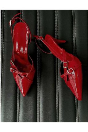 کفش استایلتو قرمز پاشنه نازک پاشنه متوسط ( 5 - 9 cm ) کد 811879350