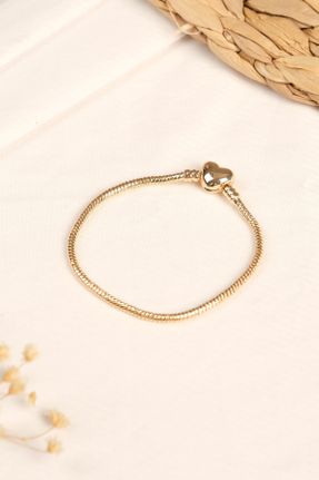 دستبند استیل طلائی زنانه فولاد ( استیل ) کد 811229629
