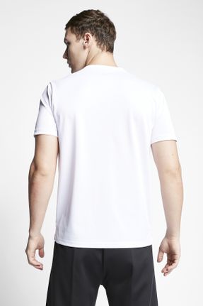 تی شرت سفید مردانه رگولار یقه گرد تکی کد 678470899