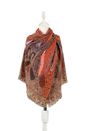 شال نارنجی زنانه اکریلیک Bursa İpek - کد 811374178