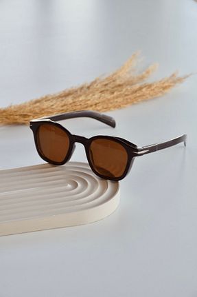 عینک آفتابی قهوه ای زنانه UV400 LOOKUP - کد 811434214