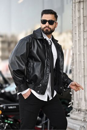 کت مشکی مردانه اورسایز RHONES - کد 811453049