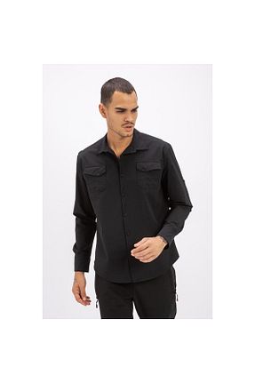 پیراهن مشکی مردانه Asimetrik Exuma - کد 135859317