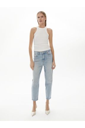 شلوار جین آبی زنانه پاچه لوله ای جین استاندارد کد 738591141