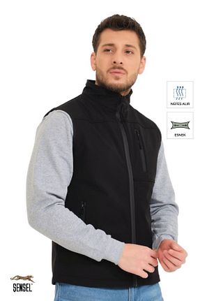 جلیقه اسپرت مشکی مردانه رگولار Şensel - کد 673786974