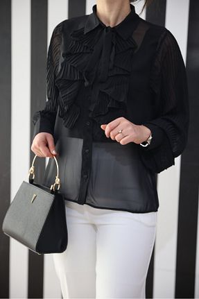بلوز مشکی زنانه ساده Lope Boutique - کد 811997870
