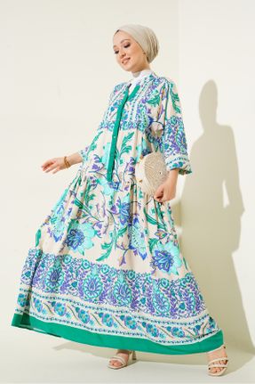 لباس اسلامی سبز زنانه رگولار بافتنی ویسکون کد 748560487