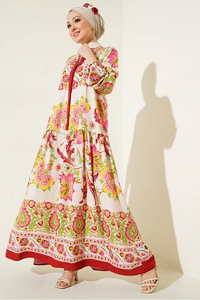 لباس حجاب زرشکی زنانه رگولار Bigdart - کد 748541821