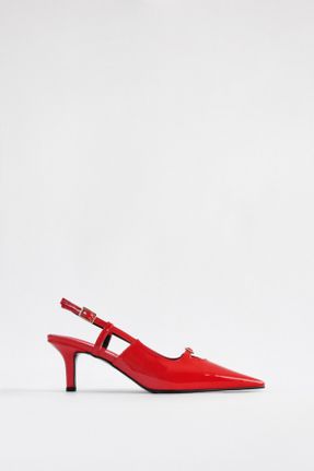 کفش پاشنه بلند کلاسیک قرمز زنانه چرم لاکی پاشنه نازک پاشنه متوسط ( 5 - 9 cm ) کد 792181776