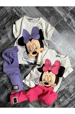 ست بالاتنه و پائین تنه صورتی بچه گانه بافت kidsepet - کد 812093623