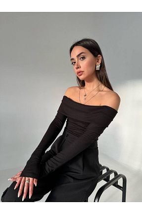 بلوز مشکی زنانه ساده Noa Noa - کد 812097755