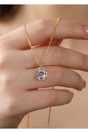 گردنبند نقره رنگی زنانه 925 عیار LİNOVE JEWELLERY - کد 812705070