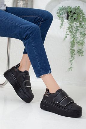 کفش اسنیکر مشکی زنانه چسبی DARUGA - کد 812114711